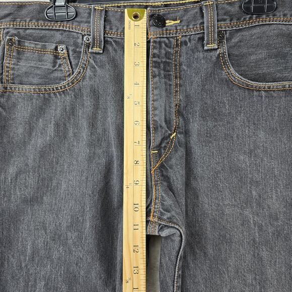 Levis 569 Jeans Mens 33x32 (Fits 34x29) Gray Loose Straight Fit Flap Pocket - Picture 15 of 16